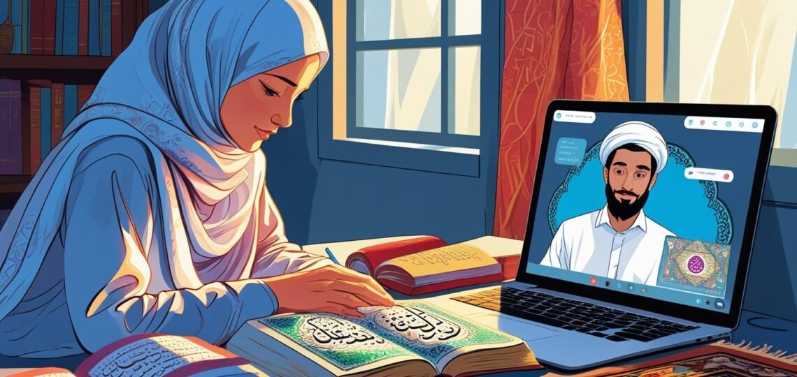 موقع لتحفيظ القران الكريم اونلاين موقع تحفيظ القران عن بعد اون لاين للكبار والاطفال باسعار تبدا من 25 دولار للشهر علي يد محفظين ومحفظات للقران حاصلين علي إجازات وسند