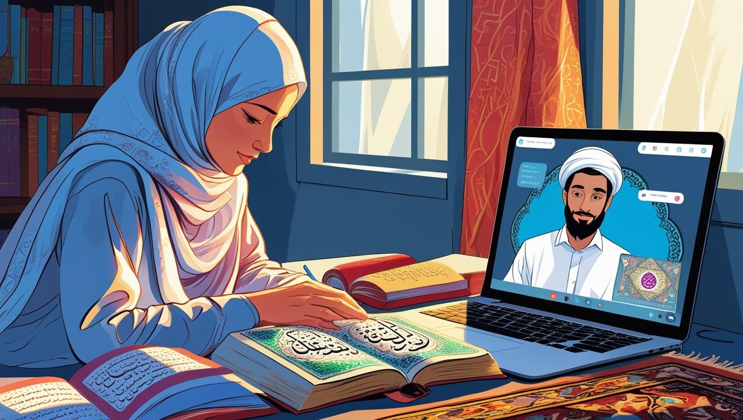 موقع لتحفيظ القران الكريم اونلاين موقع تحفيظ القران عن بعد اون لاين للكبار والاطفال باسعار تبدا من 25 دولار للشهر علي يد محفظين ومحفظات للقران حاصلين علي إجازات وسند